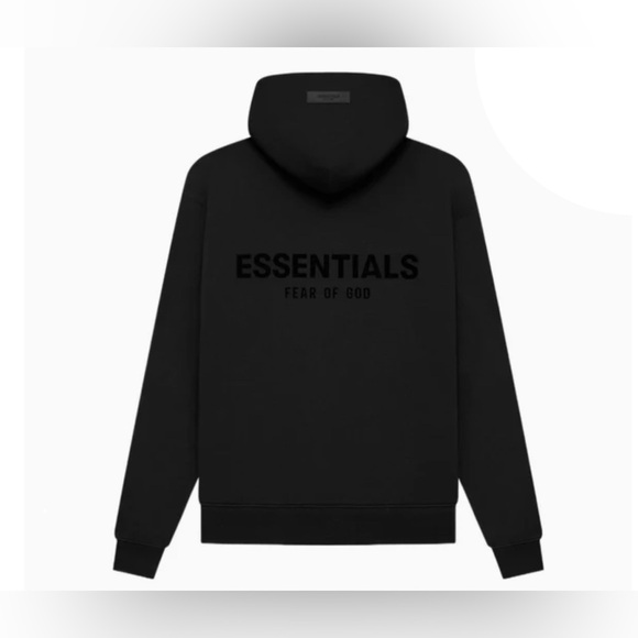 Essentials Fear of God Stretch Limo Hoodie, Black, Large - Picture 2 of 5